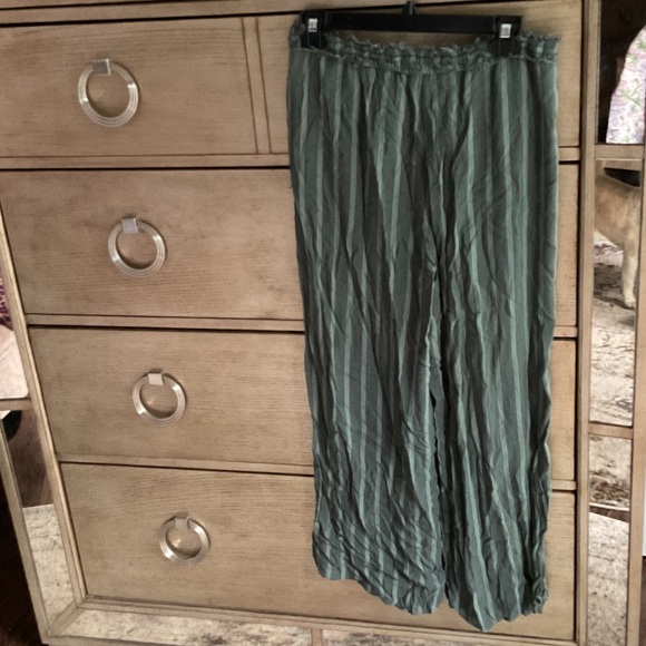 Free People intimidately Teal Striped Joggers; size s - Picture 2 of 4